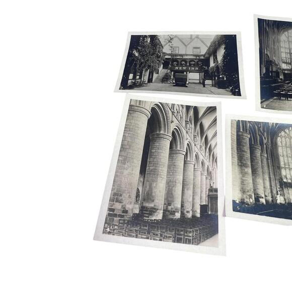 Vintage 1930s British Cathedral Photo Set 3.5x2.5” Souvenir Series 1–12 B&W - Picture 4 of 10